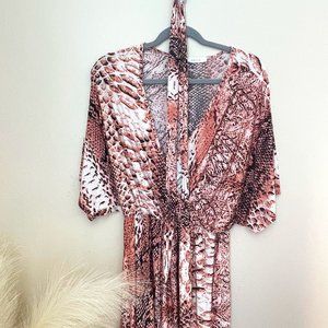 Pink Lily Romper | Pink Lily Snake Print Entro Romper | Color: Pink | Size: M